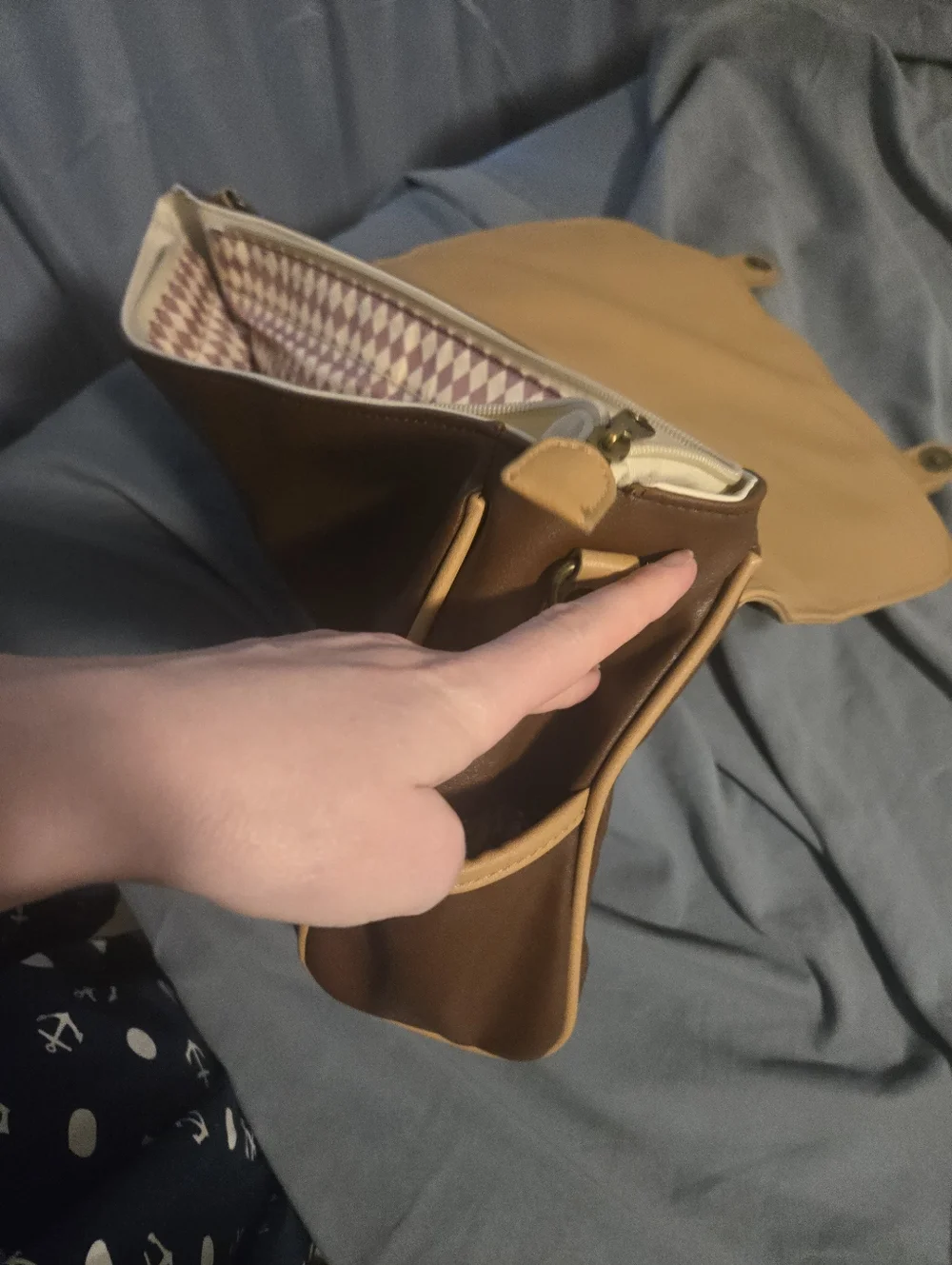 Tea Time Pleather School Bag - Picture 3 of 4